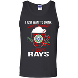 I Just Want To Drink Hot Chocolate & Watch Tampa Bay Rays Ugly Christmas Sweater PINGPONG