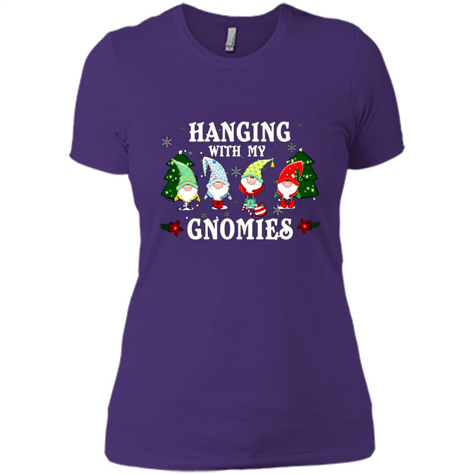 Christmas Garden Gnome Hanging With My Gnomies Shirt Sweater - Ladies' Boyfriend T-Shirt