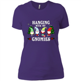 Christmas Garden Gnome Hanging With My Gnomies Shirt Sweater - Ladies' Boyfriend T-Shirt