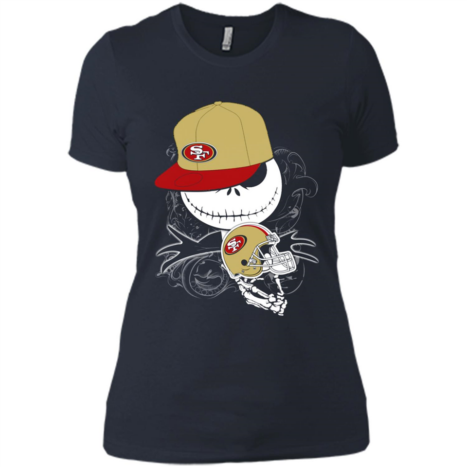 Jack Skellington The Nightmare Before Christmas-49ers Football - Ladies' Boyfriend T-Shirt