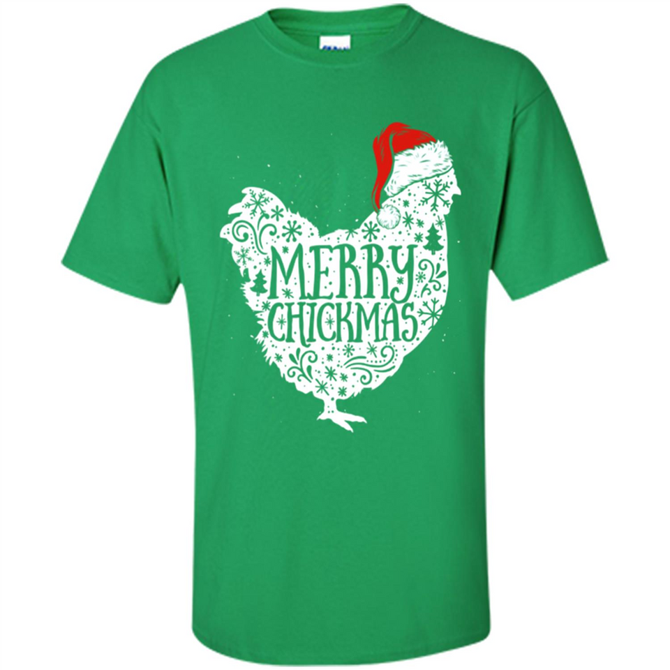 Chicken Christmas T Shirt Merry Chickmas Santa Claus Gifts - Shirt