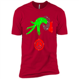 Christmas The Grinch Hand Holding Hippie Ornament - Premium Short Sleeve T-Shirt