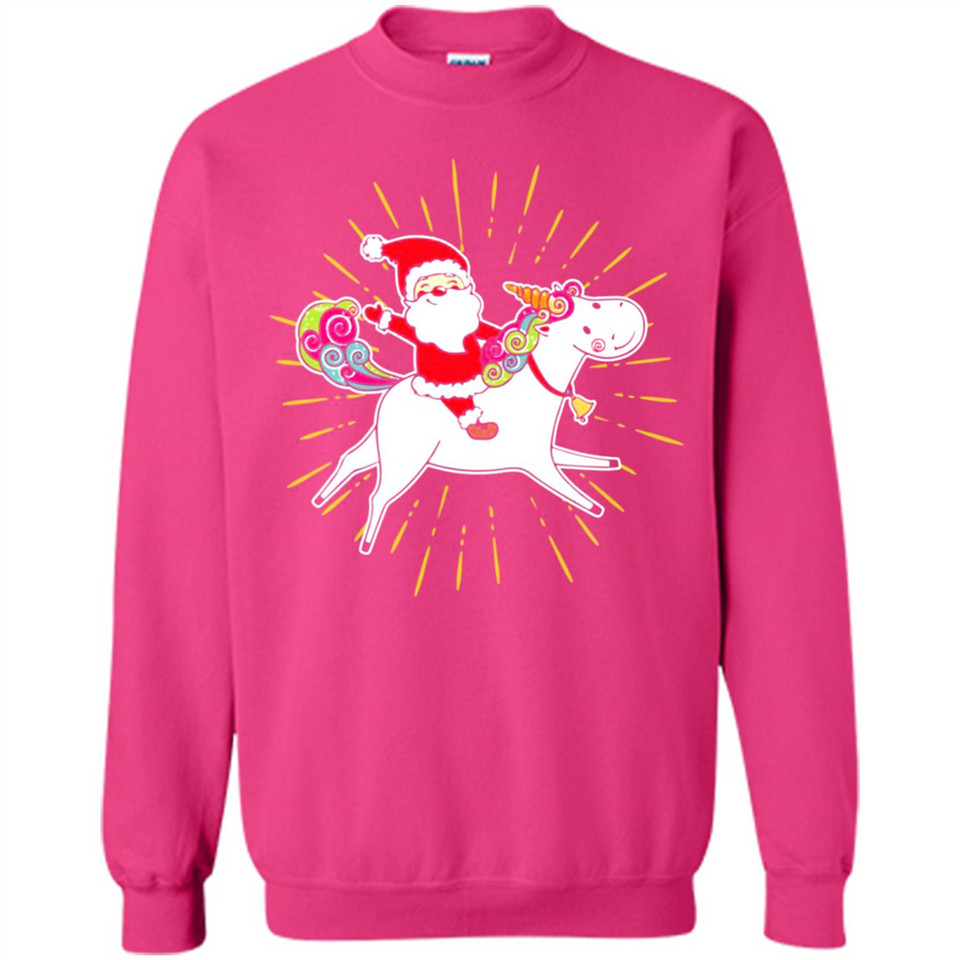 Unicorn And Santa Christmas - Sweatshirt
