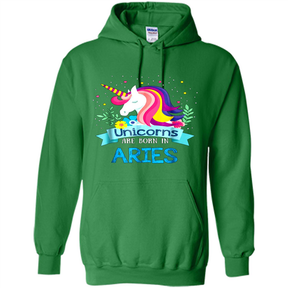 Unicorns are born in Aries Birthday Rainbow Gift Custom Ultra Cotton