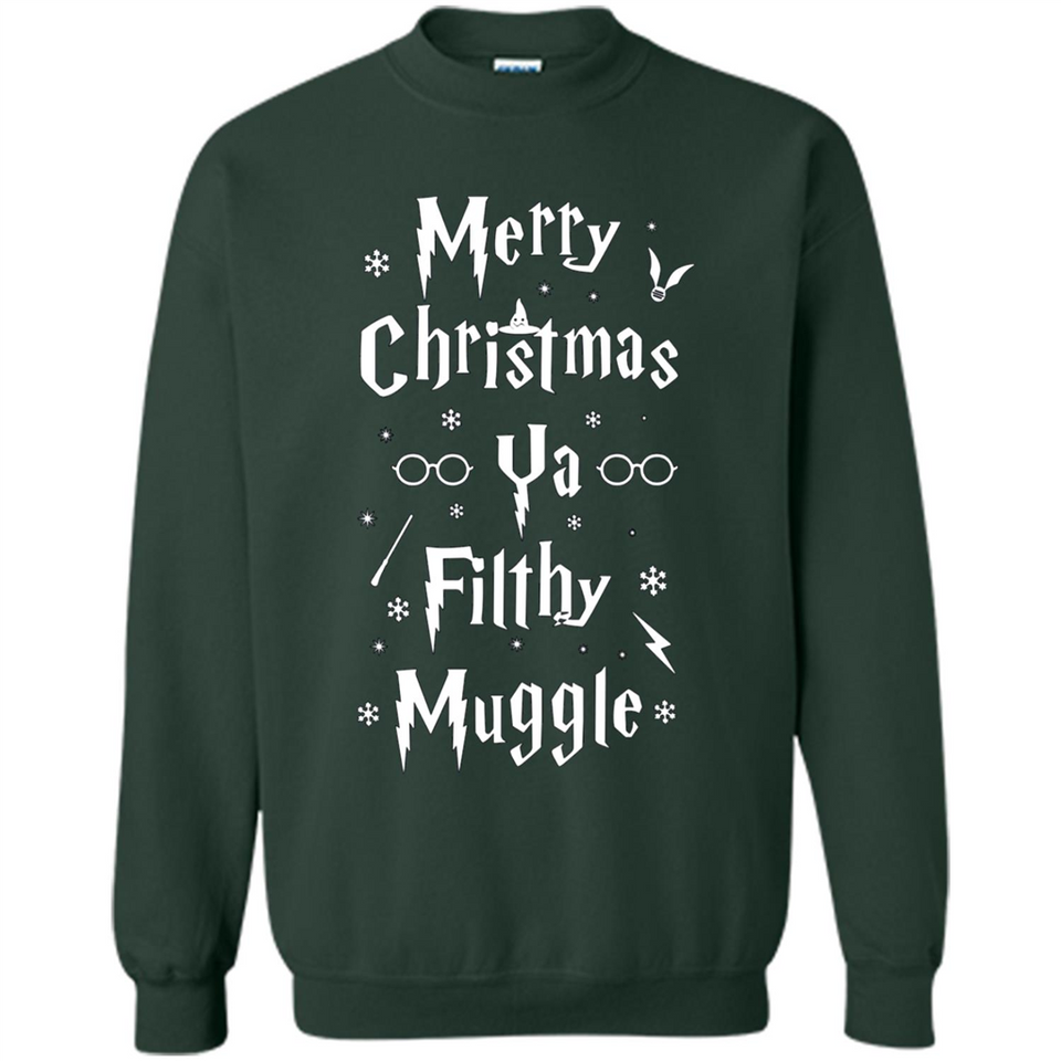 Merry Christmas Ya Filthy Muggle Christmas Sweatshirt PINGPONG