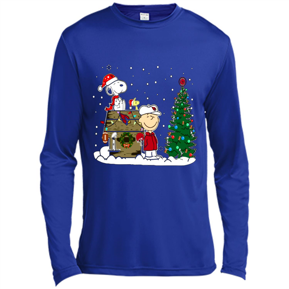 Arizona Cardinals Snoopy The Peanuts Movie Christmas Football Super Bowl pingpong - Canvas Long Sleeve T-Shirt
