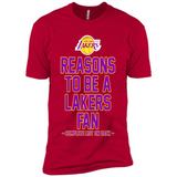 Reasons to be a Los Angeles Lakers Fan Complete List on Back - Premium Short Sleeve T-Shirt