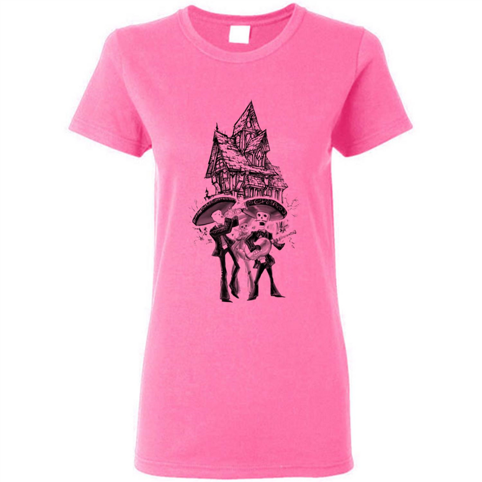 Mariachi Skeleton Shirt Dia De Los Muertos Tequila - Ladies Short-Sleeve