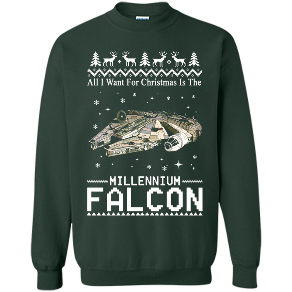 All I Want For Christmas Is The Millennium Falcon ugly PINGPONG