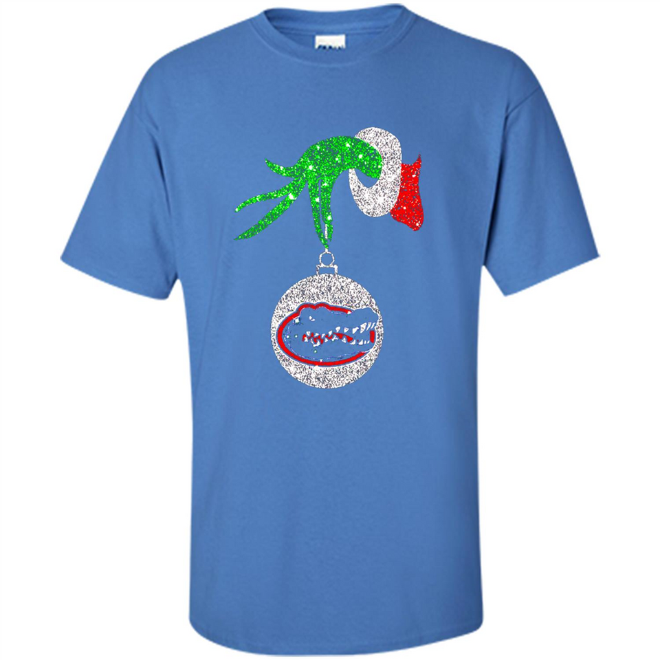 Funny Florida Gators Glitter Grinch Monogram Ornament Christmas Gift - Shirt