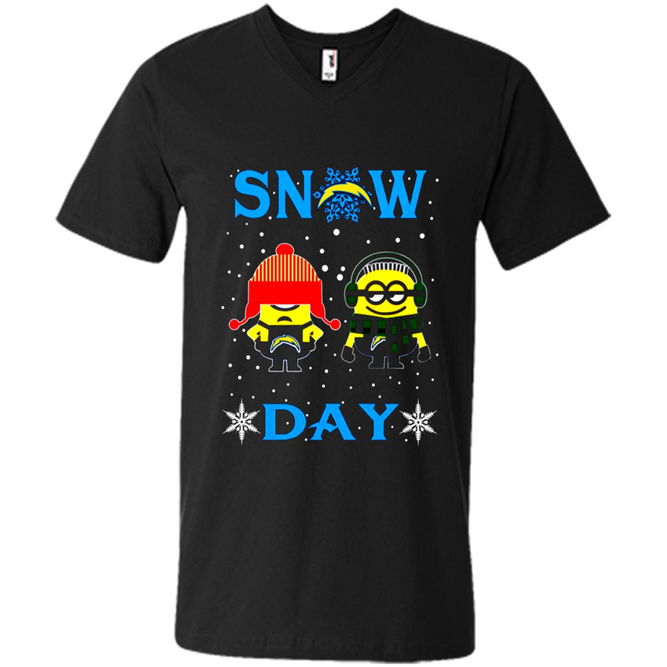 Snow Day Shirt For Los Angeles Chargers Vs Minion Fans pingpong