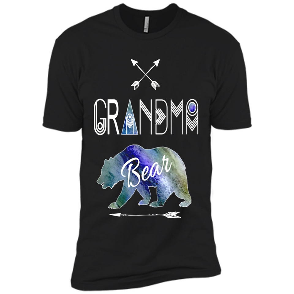 Grandma Bear Shirt Tribal Family Vacation & Camping Tee - Premium Short Sleeve T-Shirt