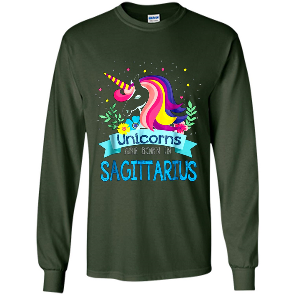Unicorns are born in Sagittarius Birthday Rainbow Custom Ultra Cotton