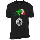 Amazing Dallas Mavericks Glitter Grinch Monogram Ornament Christmas Gift - Premium Short Sleeve T-Shirt