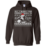 All I Want For Christmas Is Harambe Christmas - Hoodie