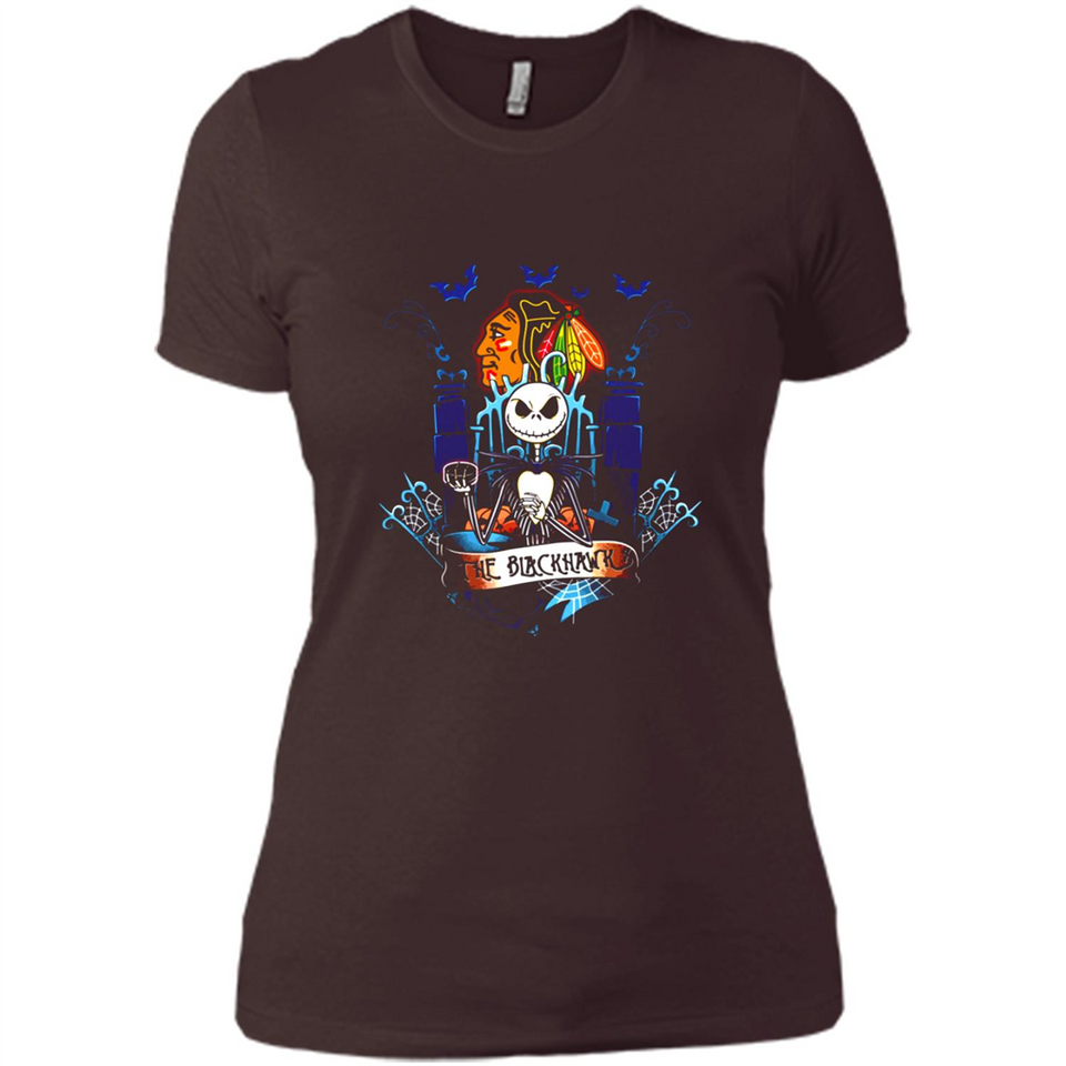 Chicago Blackhawks Halloween The Nightmare Before Christmas - Ladies' Boyfriend T-Shirt