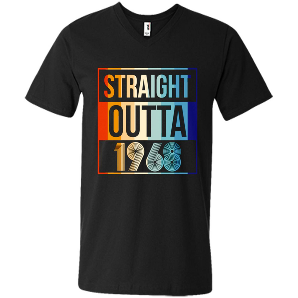 Retro Straight Outta 1968 50 Years Old - Men's V-Neck