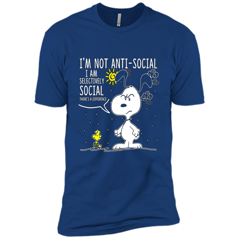 Snoopy I'm Not Anti-Social I Am Selectively Social