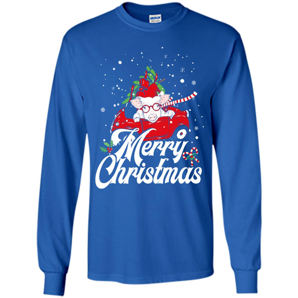 Merry Christmas Pig s - Long Sleeve T-Shirt