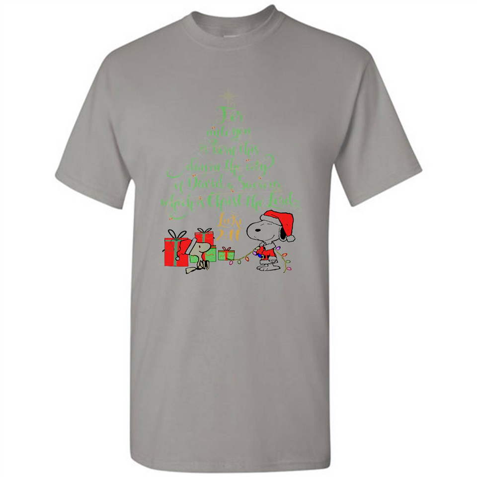 Snoopy Merry Christmas with Christmas tree T-Shirt - Shirt