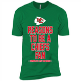 Reasons to be a Kansas City Chiefs Fan Complete List on Back - Premium Short Sleeve T-Shirt