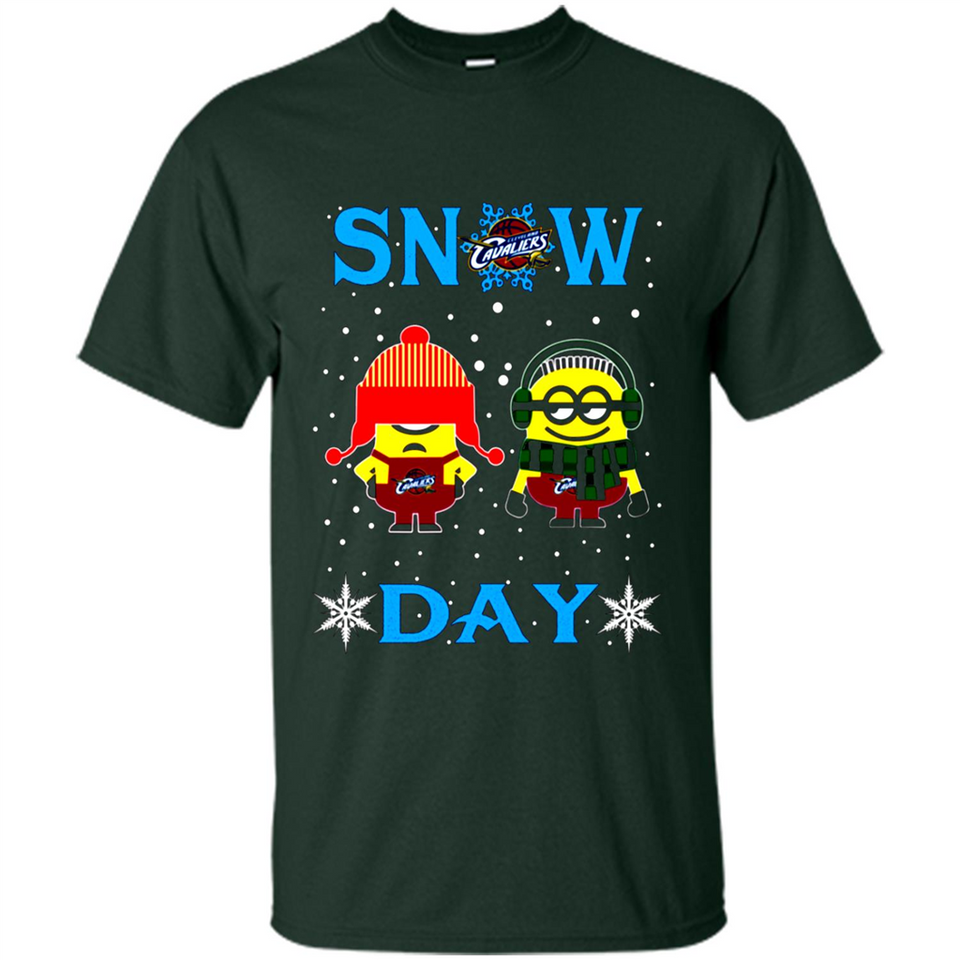 Snow Day Shirt For Cleveland Cavaliers Vs Minion Fans pingpong