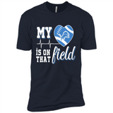 Detroit Lions Football My Heart is on that Field - Premium Short Sleeve T-Shirt