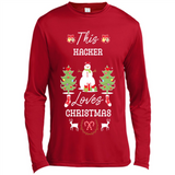 This Hacker Loves Christmas Tree Shirt with Snowman