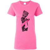 Groot Hug Breast Cancer - Ladies Short-Sleeve