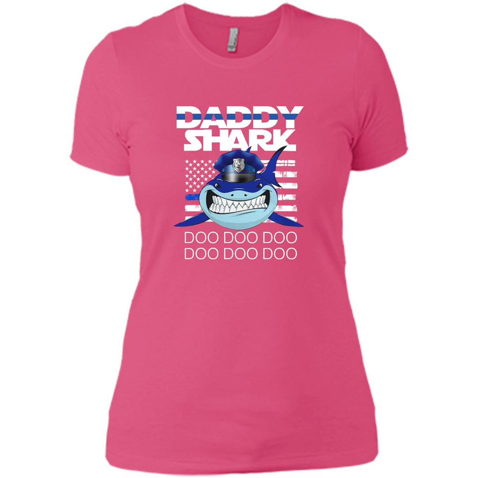 Police Daddy Shark Blue Line Tee