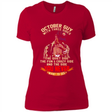 October Guy With Three Sides Quiet Fun Crazy - Ladies' Boyfriend T-Shirt
