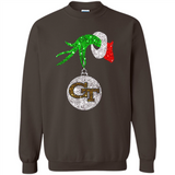 Fantastic Georgia Tech Yellow Jackets Glitter Grinch Monogram Ornament Christmas - Sweatshirt