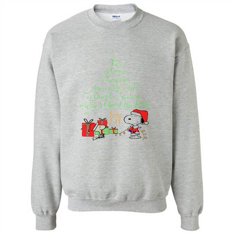 Snoopy Merry Christmas with Christmas tree T-Shirt - Sweatshirt