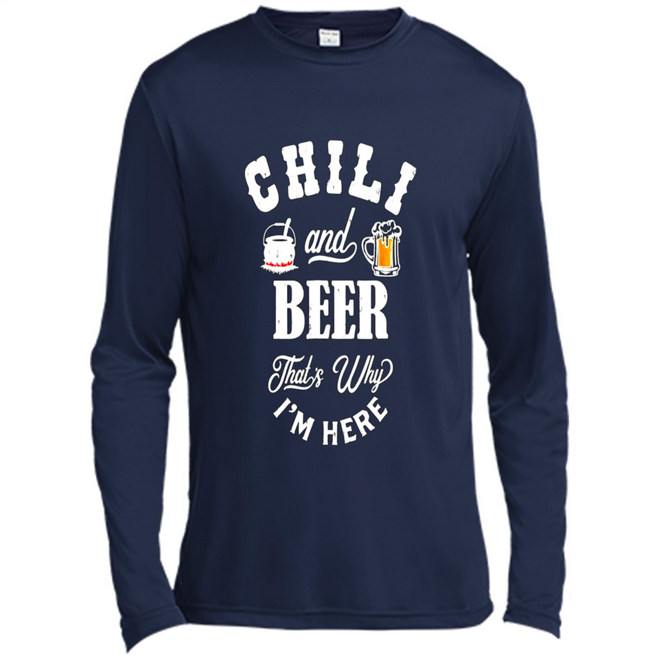 Chili Cookoff Funny T-shirt Chili And Beer - Canvas Long Sleeve T-Shirt