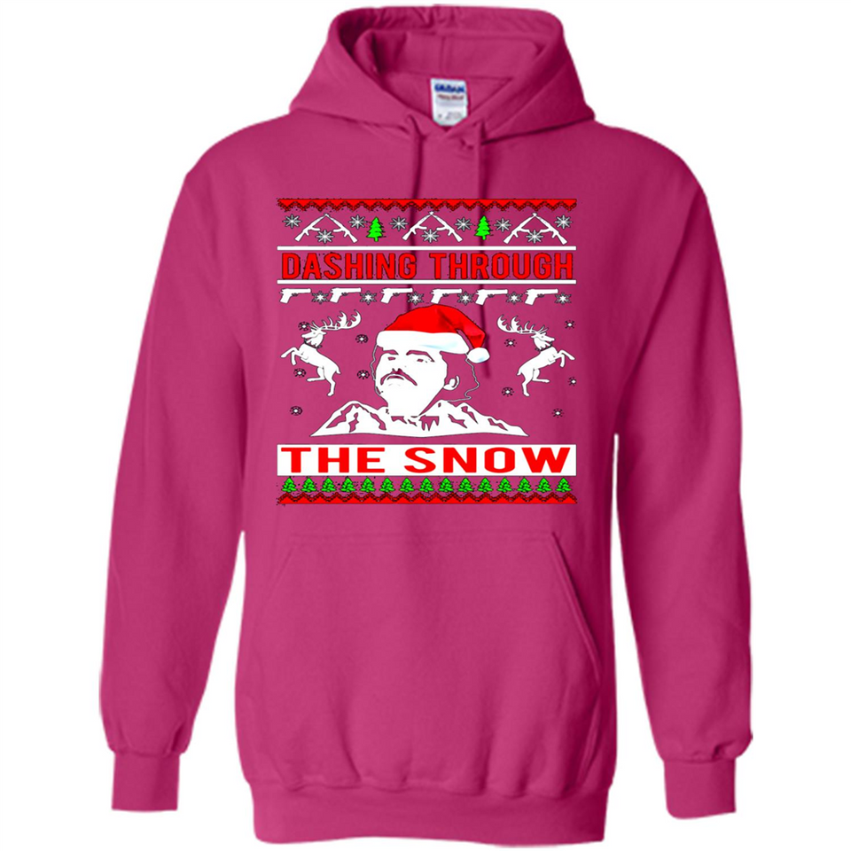 Narcos dashing through the snow Christmas sweatshirt PINGPONG