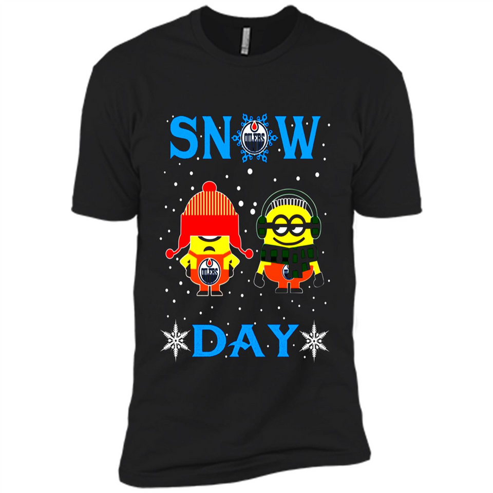 Snow Day Shirt For Edmonton Oilers Vs Minion Fans pingpong