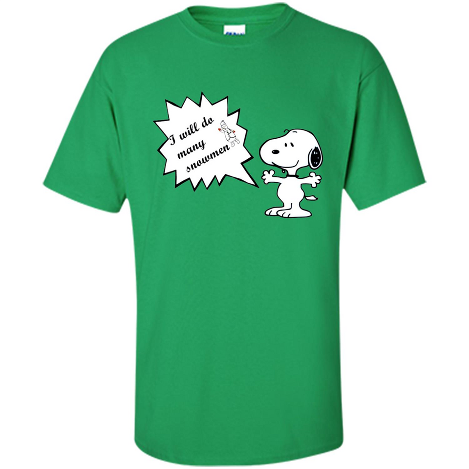 Snoopy I Will Do Many Snowman Christmas