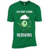 I Just Want To Drink Hot Chocolate & Watch Washington Redskins Ugly Christmas Sweater PINGPONG