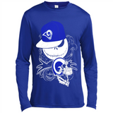 Jack Skellington The Nightmare Before Christmas-Rams Football - Canvas Long Sleeve T-Shirt
