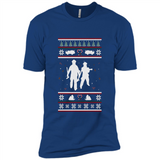 Christmas Ugly Sweater Firefighter Ugly Christmas Sweater - Premium Short Sleeve T-Shirt