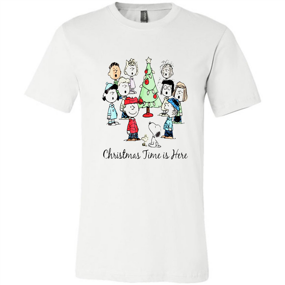Snoopy Christmas Time Is Here Sporty T-Shirt - Canvas Unisex T-Shirt