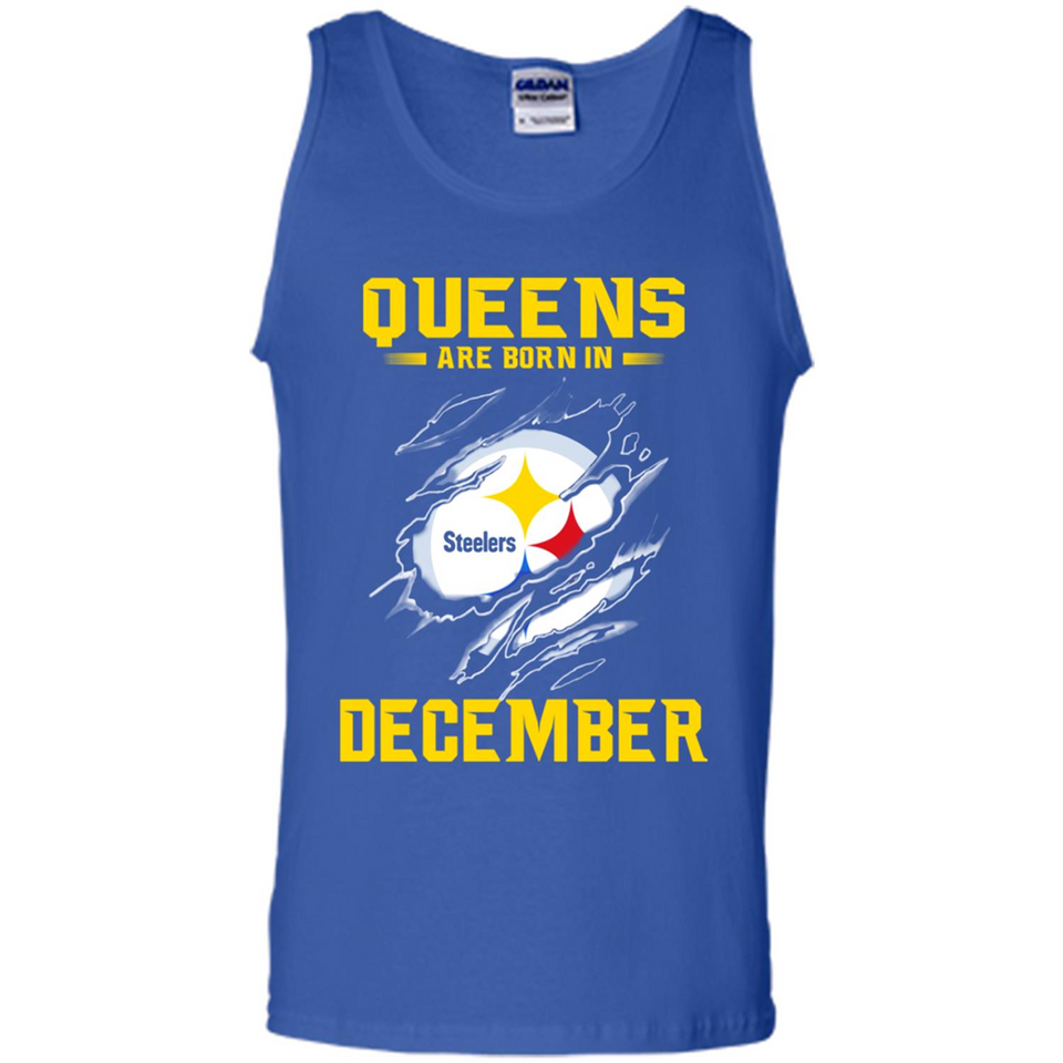 Queens Are Born In December - Pittsburgh Steelers Football - Tank Top