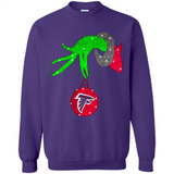 GRINCH HAND HOLDING ATLANTA FALCONS GLITTER CHRISTMAS PINGPONG