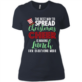 Spread Christmas Cheer Lunch Family Xmas Gift Ls - Ladies' Boyfriend T-Shirt