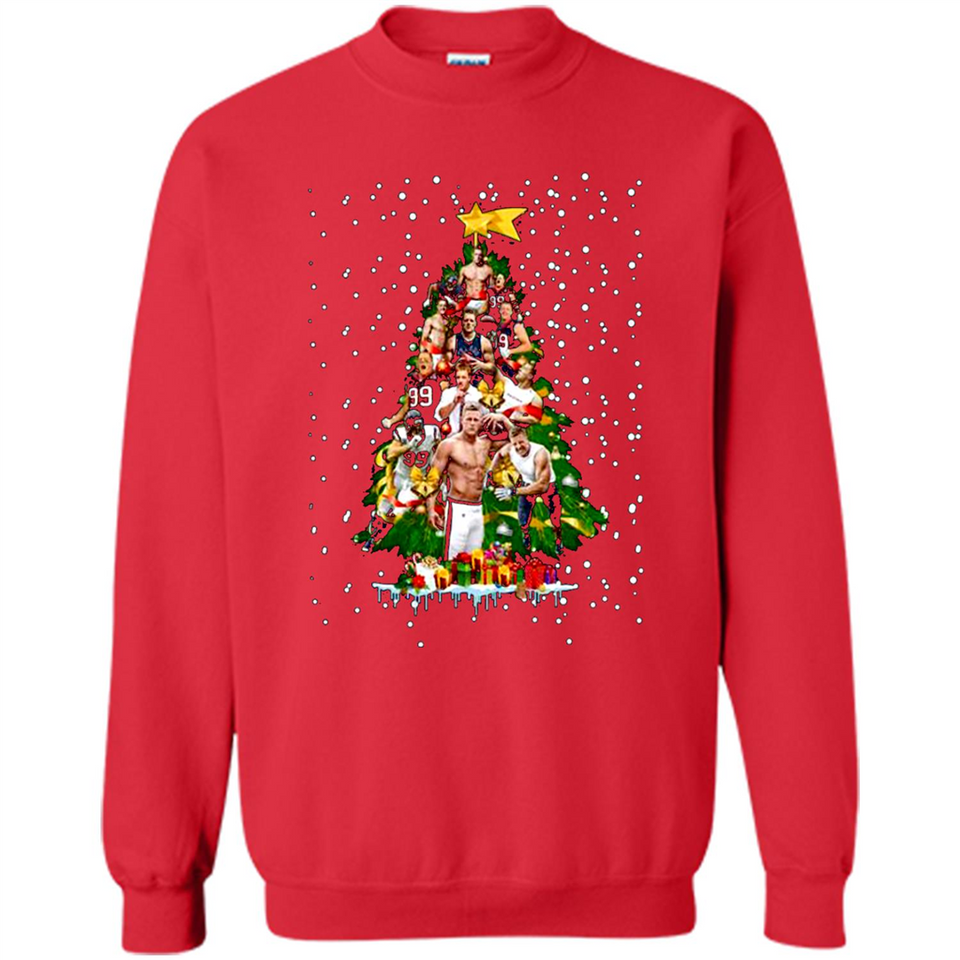 J.J. Watt Christmas Tree ugly sweater PINGPONG
