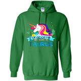 Unicorns are born in Taurus Birthday Rainbow Gift Ladies Custom