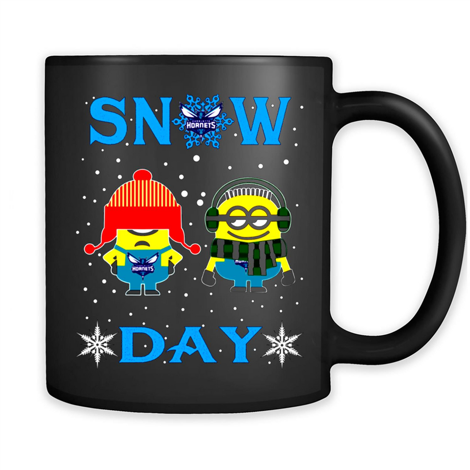 Snow Day Shirt For Charlotte Hornets Vs Minion Fans pingpong