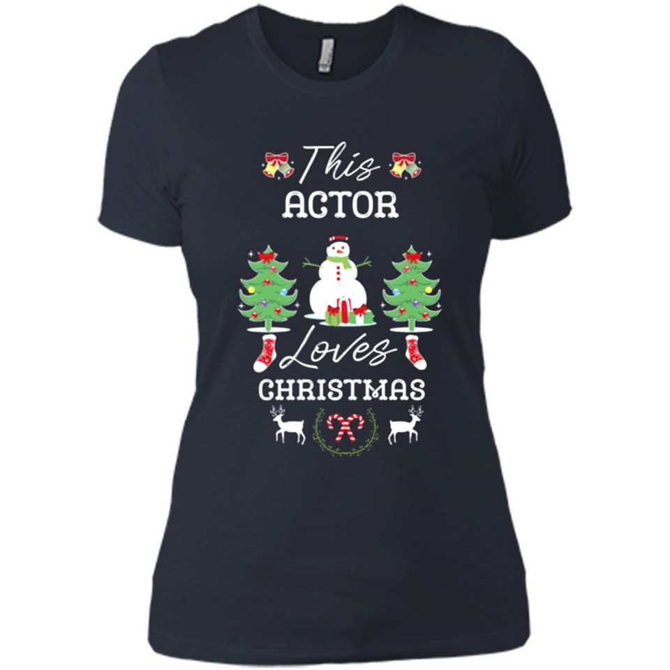 This Actor Loves Christmas Tree Shirt with Snowman