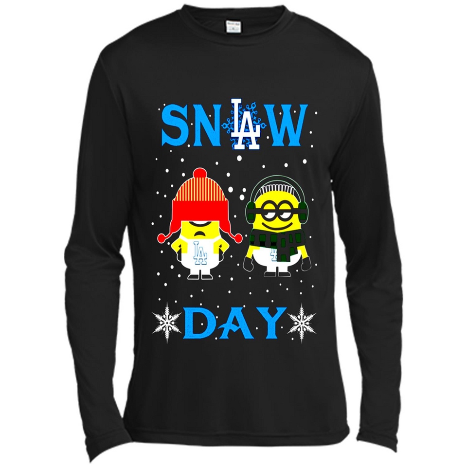 Snow Day Shirt For Los Angeles Dodgers Vs Minion Fans pingpong