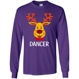 Dancer Santa Claus Funny Xmas Holiday T-Shirt - Long Sleeve T-Shirt